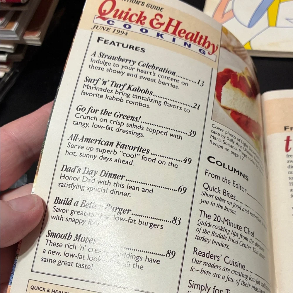 Vintage six piece assorted Cookbook magazines